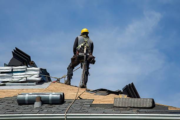 Professional Gutter Installation technician working in Mabton, WA